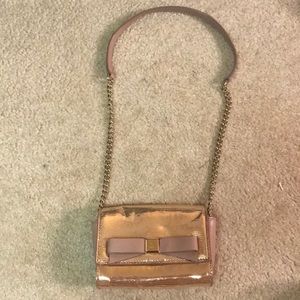 Kate Spade Gold Short length shoulder bag/clutch